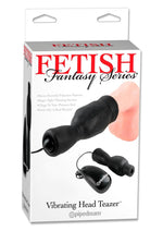 Load image into Gallery viewer, Fetish Fantasy Series Vibrating Head Teazer Sleeve with Bullet and Remote Control - Black

