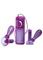 Load image into Gallery viewer, Fetish Fantasy Series Vibrating Nipple Pumps with Remote Control - Purple
