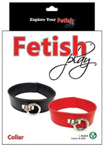 Load image into Gallery viewer, Fetish Play Collar Vegan Leather - Red
