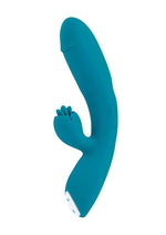 Load image into Gallery viewer, Fierce Flicker Rechargeable Silicone Dual Vibrator - Blue

