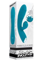 Load image into Gallery viewer, Fierce Flicker Rechargeable Silicone Dual Vibrator - Blue
