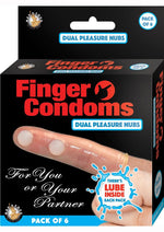Load image into Gallery viewer, Finger Condoms Dual Pleasure Nubs - 6 Per Pack
