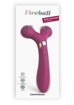 Load image into Gallery viewer, Fireball Rechargeable Silicone Body Massager and Vibrator - Plum Star/Purple
