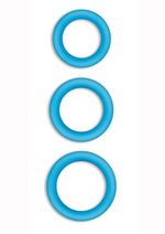 Load image into Gallery viewer, Firefly Halo Large Silicone Cock Ring - Blue/Glow In The Dark - Large
