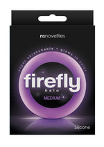 Load image into Gallery viewer, Firefly Halo Medium Silicone Cock Ring - Glow In The Dark/Purple - Medium
