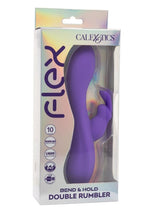 Load image into Gallery viewer, Flex Bend and Hold Double Rumbler Rechargeable Silicone Vibrator - Purple
