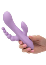 Load image into Gallery viewer, Flex Bend and Hold Triple Rumbler Rechargeable Silicone Vibrator
