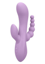 Load image into Gallery viewer, Flex Bend and Hold Triple Rumbler Rechargeable Silicone Vibrator - Purple
