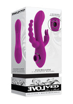 Load image into Gallery viewer, Fourgasm Rechargeable Silicone Multi Stimulator - Purple

