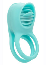 Load image into Gallery viewer, French Kiss Enhancer Silicone Rechargeable Cock Ring - Blue
