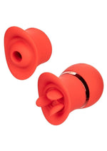 Load image into Gallery viewer, French Kiss Suck and Play Rechargeable Silicone Interchangeable - Red - Set
