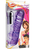 Load image into Gallery viewer, Frisky Double Finger Banger Vibrating G-Spot Glove - Purple
