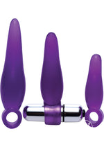 Load image into Gallery viewer, Frisky Fanny Fiddlers 3 Piece Finger Rimmer Set + Vibrating Bullet - Purple