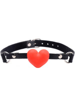 Load image into Gallery viewer, Frisky Heart Beat Silicone Heart Shaped Mouth Gag - Red
