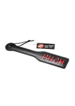 Load image into Gallery viewer, Frisky Imprint Spanking Paddle- Bitch - Black
