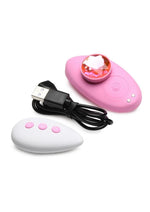 Load image into Gallery viewer, Frisky Naughty Knickers Bling Edition Silicone Panty Vibe with Remote Control - Pink
