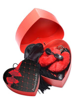 Load image into Gallery viewer, Frisky Passion Fetish Kit - Black/Red - 4pc
