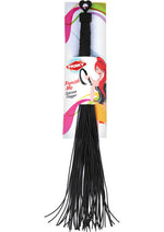 Load image into Gallery viewer, Frisky Punish Me Silicone Flogger - Black
