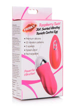 Load image into Gallery viewer, Frisky Raspberry Twirl 36x Swirled Silicone Rechargeable Vibrating Remote Control Egg - Magenta