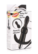 Load image into Gallery viewer, Frisky Rolling Noir Bumpy Vibrating Anal Plug - Black

