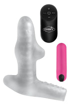 Load image into Gallery viewer, Frisky Vibrating Rechargeable Love Tunnel with Remote Control - Clear
