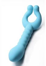 Load image into Gallery viewer, Frisky Yass Vibe Dual Ended Silicone Rechargeable Vibrator - Teal
