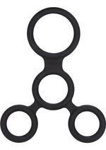 Load image into Gallery viewer, Full Erection Spreader Silicone Cock Ring - Black
