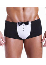 Load image into Gallery viewer, Fundies Black Tie Tuxedo with Bow Tie - Black/White - One Size