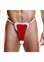 Load image into Gallery viewer, Fundies Santa Hat Thong - Red/White - One Size