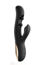 Load image into Gallery viewer, Gem Pressure Sensing App-Controlled Twin Balls Rabbit Vibrator - Black/Gold

