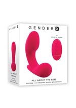 Load image into Gallery viewer, Gender X All About The Bass Rechargeable Silicone Vibrator with Remote - Red
