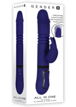 Load image into Gallery viewer, Gender X All In One Rechargeable Silicone Rabbit Vibrator - Purple
