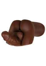 Load image into Gallery viewer, Gender X Backdoor Bash Stroker with Vibrating Cock Ring - Chocolate
