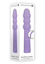 Load image into Gallery viewer, Gender X Bumpy Ride Rechargeable Silicone Vibrator - Purple