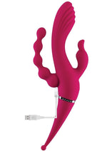 Load image into Gallery viewer, Gender X Four By Four Rechargeable Silicone Quadruple Stimulating Vibrator