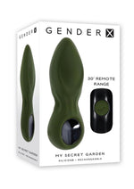 Load image into Gallery viewer, Gender X My Secret Garden Rechargeable Silicone Anal Plug with Remote - Green