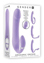 Load image into Gallery viewer, Gender X Orgasmic Orchid Rechargeable Silicone Vibrator with Clitoral Stimulator - Purple
