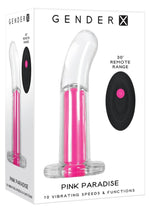 Load image into Gallery viewer, Gender X Pink Paradise Silicone Rechargeable Vibrator with Remote Control - Clear/Pink