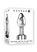 Load image into Gallery viewer, Gender X Rockin Rechargeable Metal Mini Plug - Metal/Silver