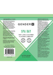 Gender X Spa Day Water Based Flavored Lubricant 4oz - Mint
