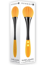 Load image into Gallery viewer, Gender X Sunflower Silicone Rechargeable Dual End Vibrator - Black/Yellow