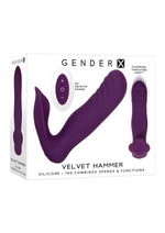 Load image into Gallery viewer, Gender X Velvet Hammer Rechargeable Silicone Wearable Vibrator - Purple
