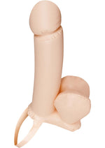 Load image into Gallery viewer, Get It On Inflatable Strap-On Penis - Vanilla - 21in
