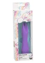 Load image into Gallery viewer, Gia Dual Flicker Silicone Rechargeable Vibrator - Purple
