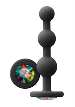 Load image into Gallery viewer, Glams Ripple Silicone Plug Rainbow Gem - Black - 4.49in
