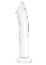 Load image into Gallery viewer, Glas Dildo Glass with Veins and Flat Base - Clear - 12in
