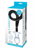 Load image into Gallery viewer, Glas Stallion Butt Plug - Black/Clear
