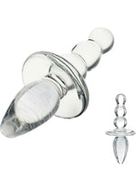 Load image into Gallery viewer, Glas Titus Beaded Butt Plug - Clear

