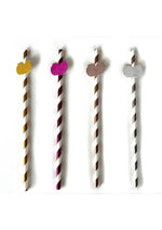 Load image into Gallery viewer, Glitterati Boobie Party Tall Party Straws - Assorted Color/Assorted Colors - 8 Per Pack
