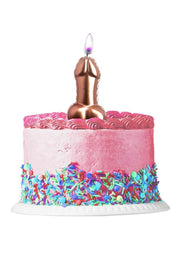 Glitterati Metallic Balloon Cake Candle - Rose Gold